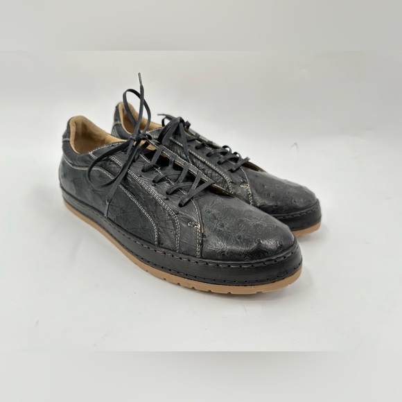 Giorgio’s Of Palm Beach Ostrich Leather Sneakers In 9 USA Made In italy - Picture 2 of 13